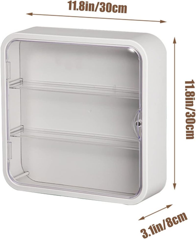 W. MM Clear Display Case for Figures, Wall-Mounted Doll Storage Box, Adjustable Display Stand with Door Dust and Moisture Proof Suitable for Lego Collectibles Action Figures Pop Mart (Pink) - Image 4